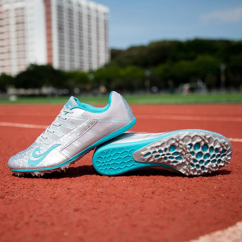 Men Women Track and Field Outdoor Sport Spikes Sneakers Athletic Student Training Rack Race Jumping Running Shoes