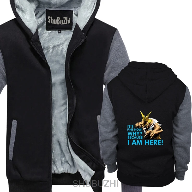 

All Might It's fine now! Why Because I am here Tops thick hoodies boku no hero academia My Hero Academia Plus Ultra Hero sbz4617