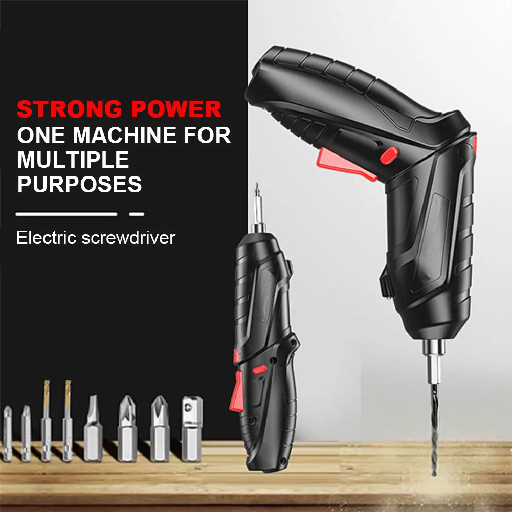 

3.6V Rechargable Cordless Screwdriver Kits Powerful Impact Drill Screwdriver Mini Electric Screwdriver Set with LED Lighting