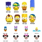 Фигурки героев MOC, Микки, Минни, Симпсоны, строительные блоки, Гомер, Барт, Симпсоны, семейная модель, пронтон, детские игрушки для детей