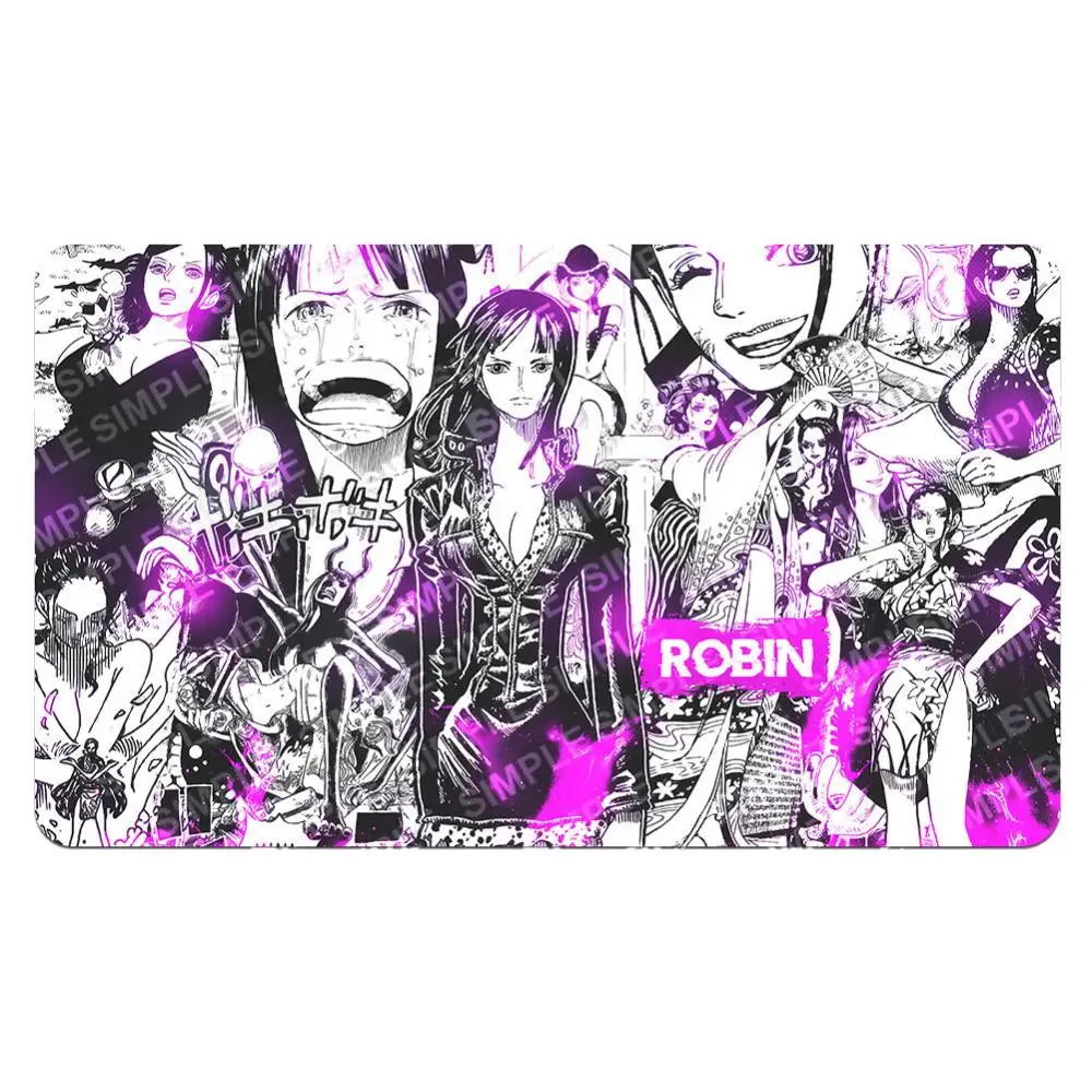 600X350X2Mm One Piece Ace Robin Card Battle Table Mat Opcg Zoro Single Player Board Game Аниме Карта Подарочная Игрушка