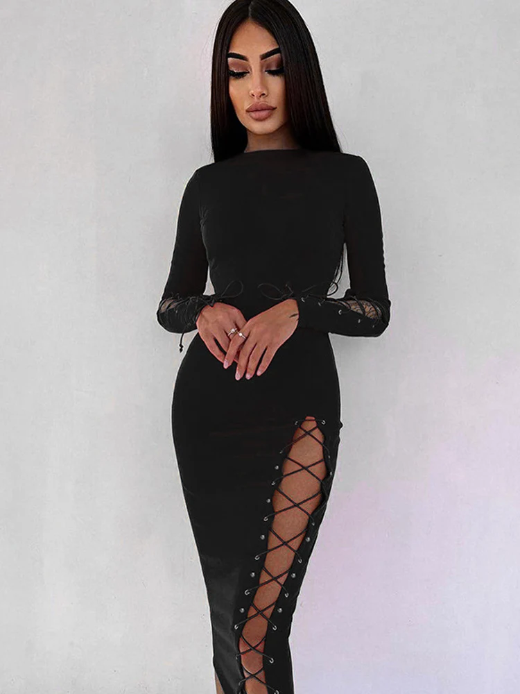 

Новинка весны 2023, элегантное женское платье-футляр, сексуальное облегающее платье для клувечерние, модное летнее платье с круглым вырезом