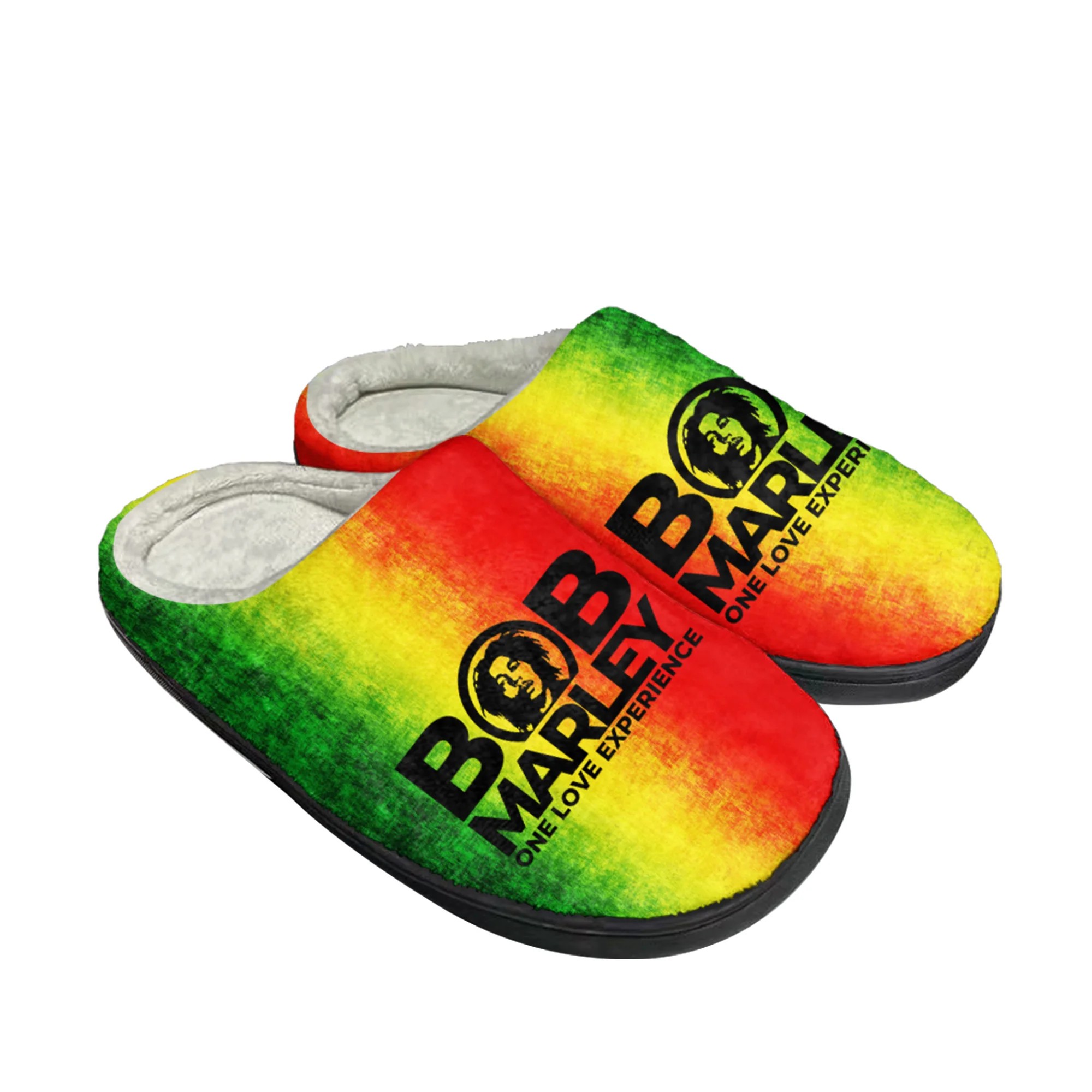 Bob Marley Reggae Rasta Singer Home Cotton Custom Slippers Mens Womens Sandals Plush Casual Keep Warm Shoes Thermal Slipper