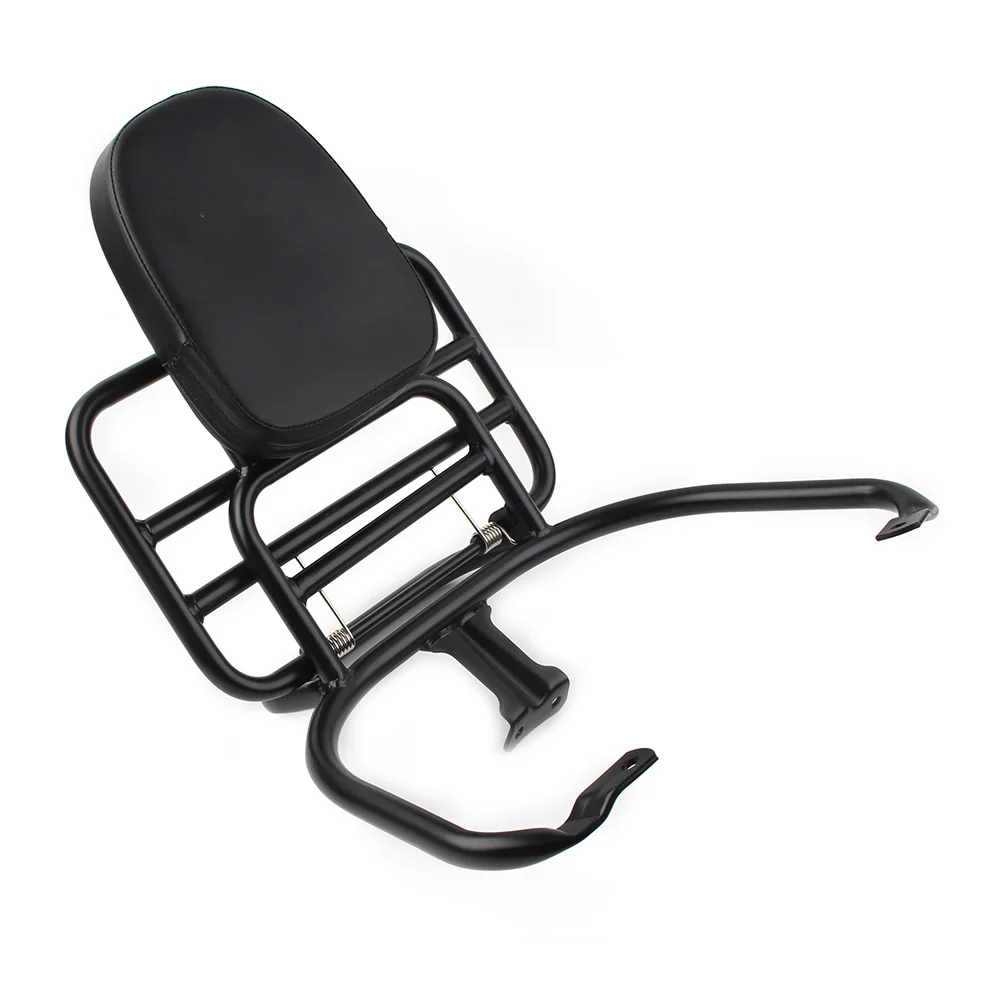Черная спинка заднего пассажира для мотоцикла багажник Sissy Bar с накладкой Piaggio Vespa