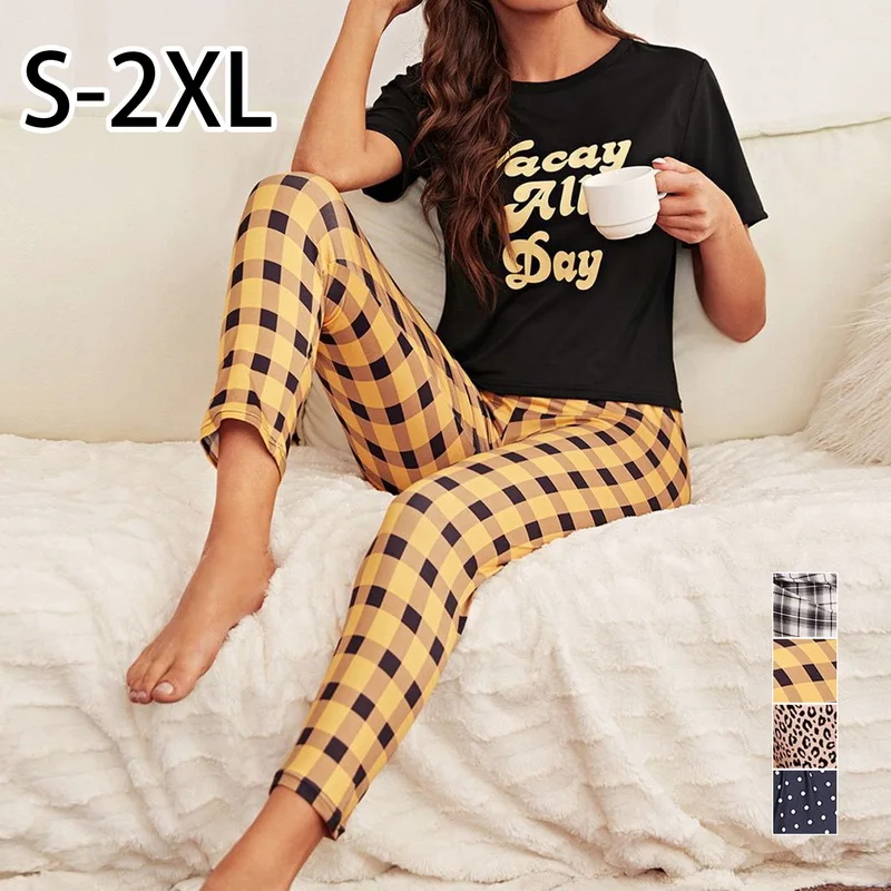 Пижамный комплект в Корейском стиле для женщин домашняя одежда большого размера