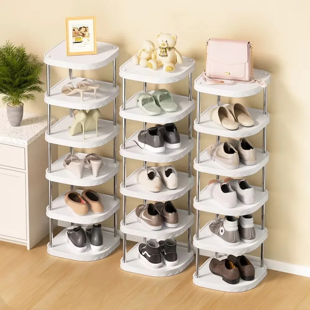 Простая Многоуровневая полка для обуви цельный Вместительный шкаф хранения