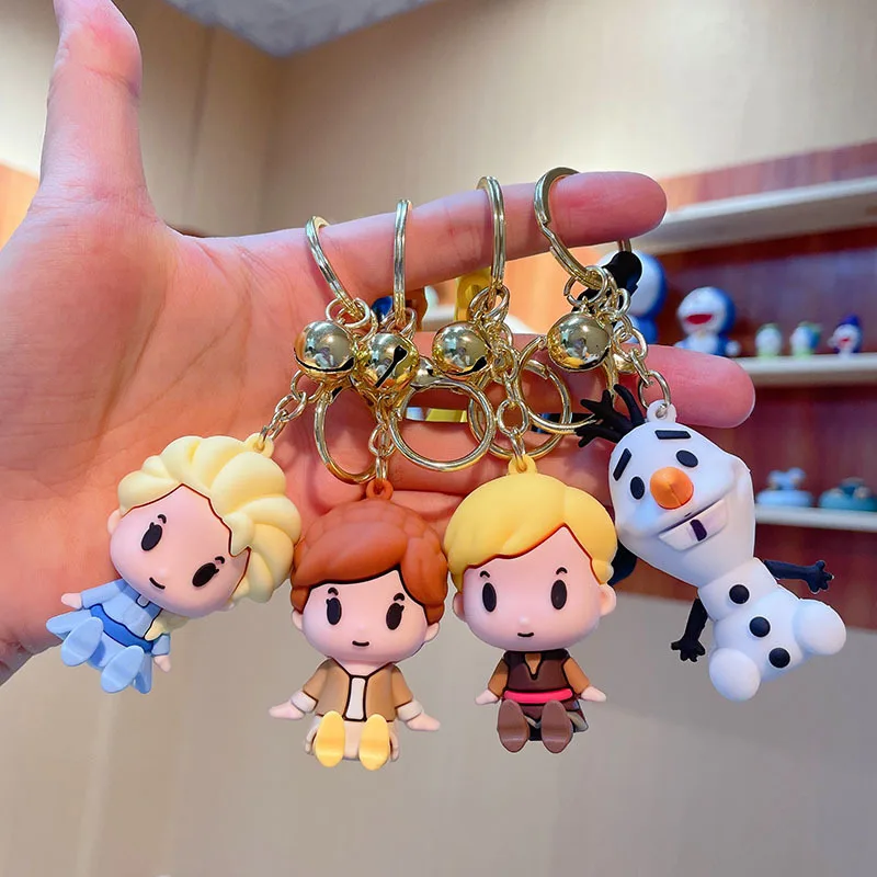 

Frozen Cartoon Keychain Anna Elsa Kristoff Olaf Cartoon Anime Figures Keychain Disney Princess Keychain Bags Pendant Toys Gifts
