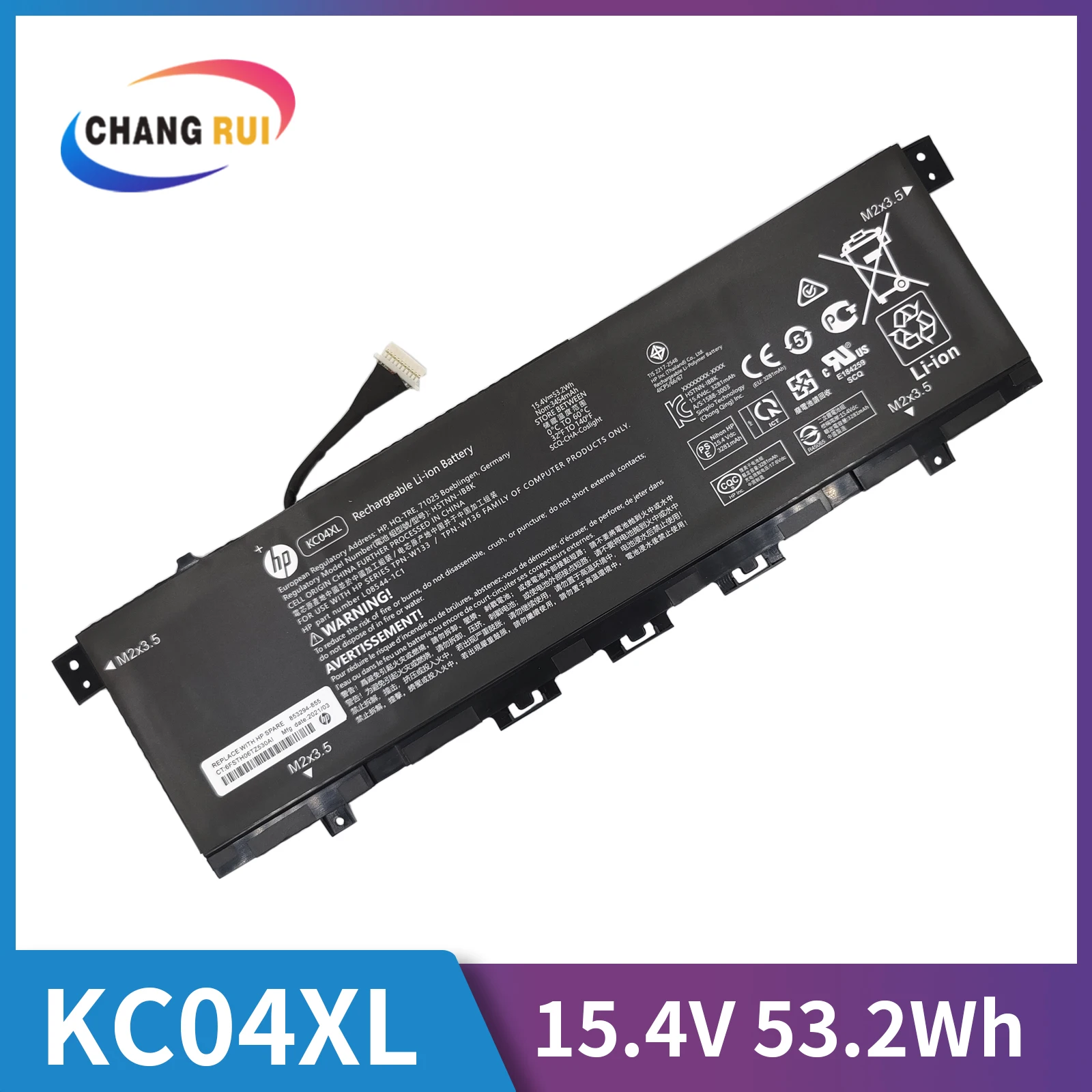 

53.2Wh Type KC04XL 15.4V Laptop Battery for HP ENVY 13-ah 13-ah0029tu 13-aq 13-aq1059tu 13t-ah 13t-aq
