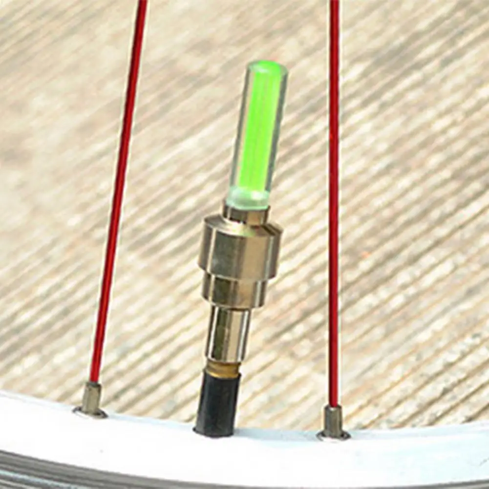 

2Pcs LED Light Wheel Valve Cap Easy to Dismantle Lightweight Decorative LED Light Valve Stem for Modification