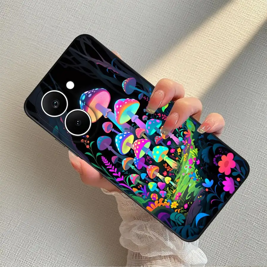 Фото Чехол для телефона Xiaomi Poco F8 M5 C75 C50 F3 C71 C61 F1 M3 M4 M7 Pro X3 X4 X5 X7 Pro с мультяшным рисунком гриба №1