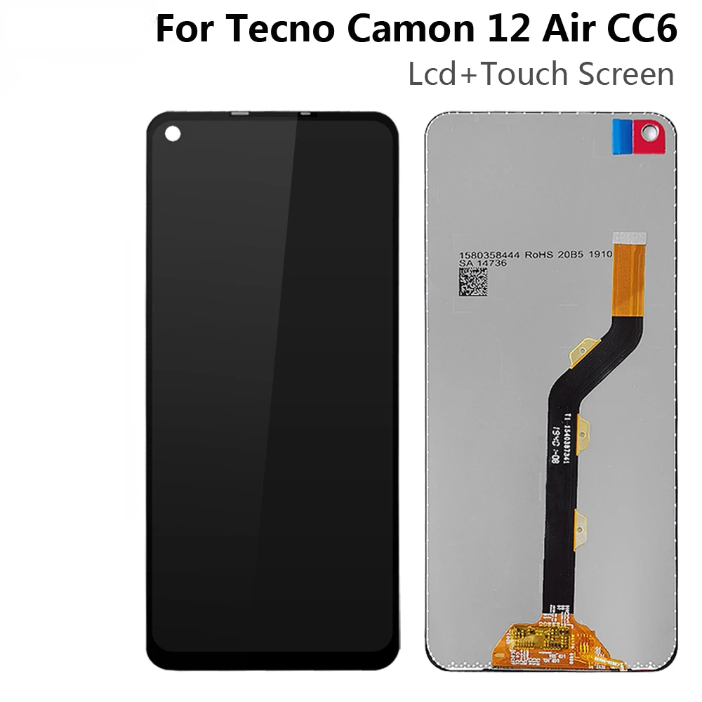 

For Tecno Camon 12 Air CC6 LCD Display Touch Screen Digitizer Assembly For Tecno Camon 12 CC7 KC8 LCD Replacement Display Parts