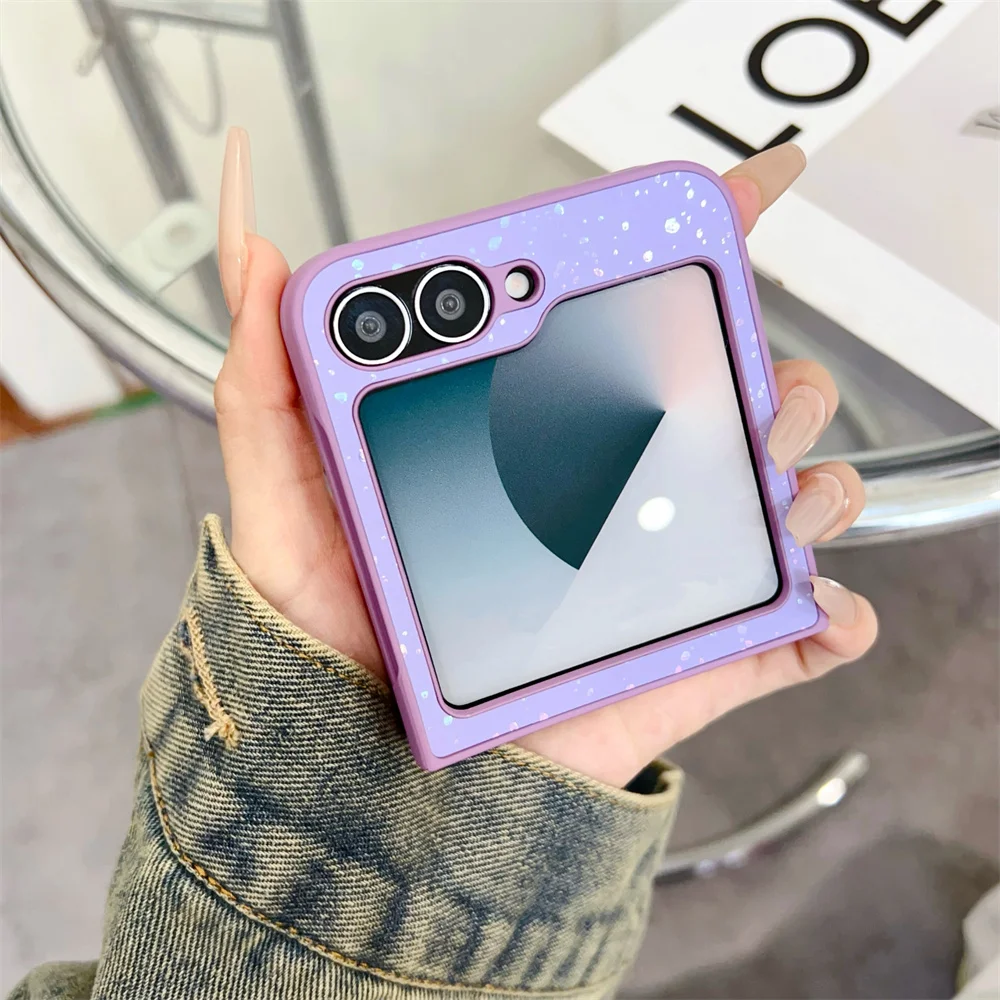 Роскошный красочный лазерный магнитный чехол в горошек для телефона Samsung Z Flip 6 5 4