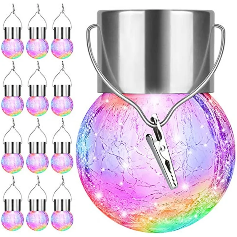 

12 шт./упаковка, подвесные светильники на солнечной батарее