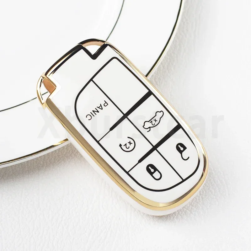 

2/3/5 кнопок, автоматический брелок из ТПУ для Jeep Renegade Grand Cherokee Dodge Journey Charger Chrysler 200 300 300C, чехол для автомобильного ключа