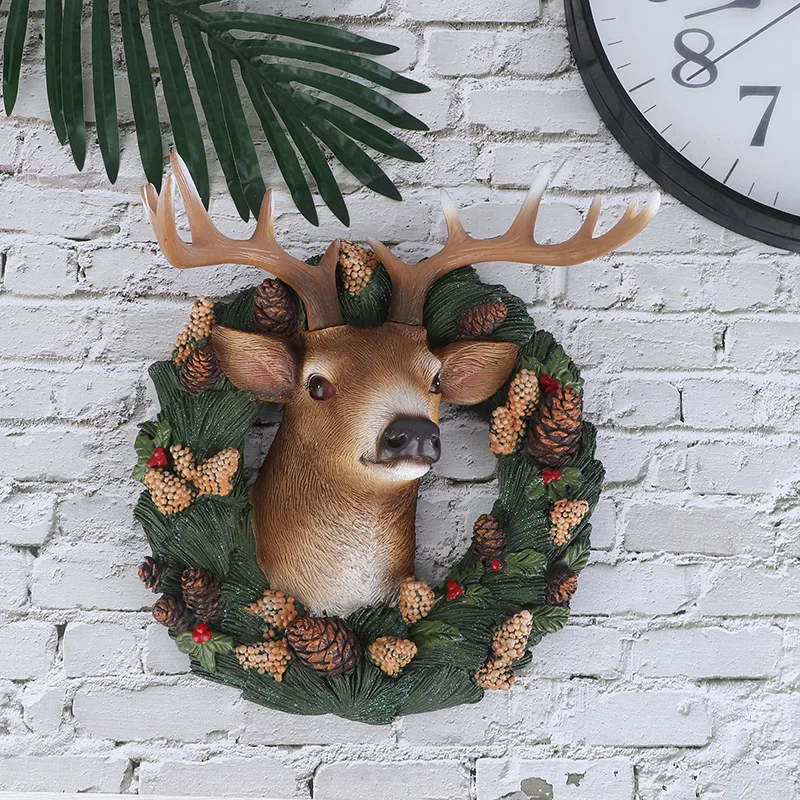 

SIYU Christmas Pendant Living Room Wall Christmas Decoration Resin Crafts Christmas Party Gift Wall Pendant