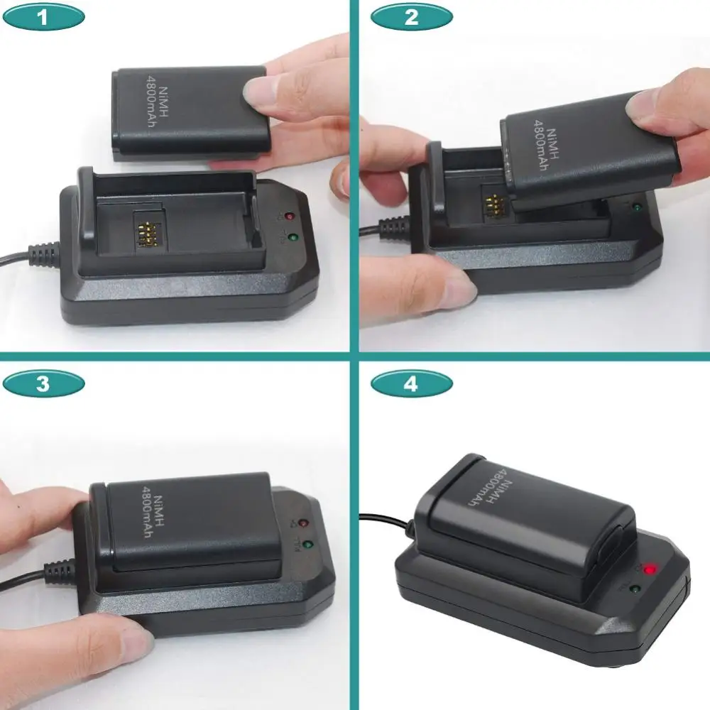 

Charging Rechargeable Gamer Controller Replacement Battery Kit for Xbox 360