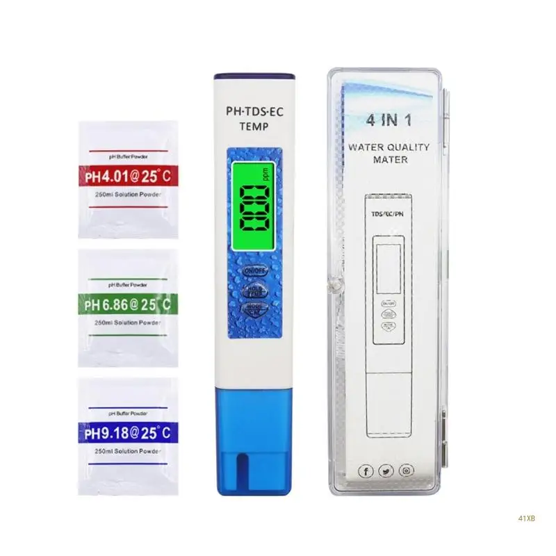 

41XB Professional Water Quality Test Meter PH Meter 4 in 1 Set для тестирования воды