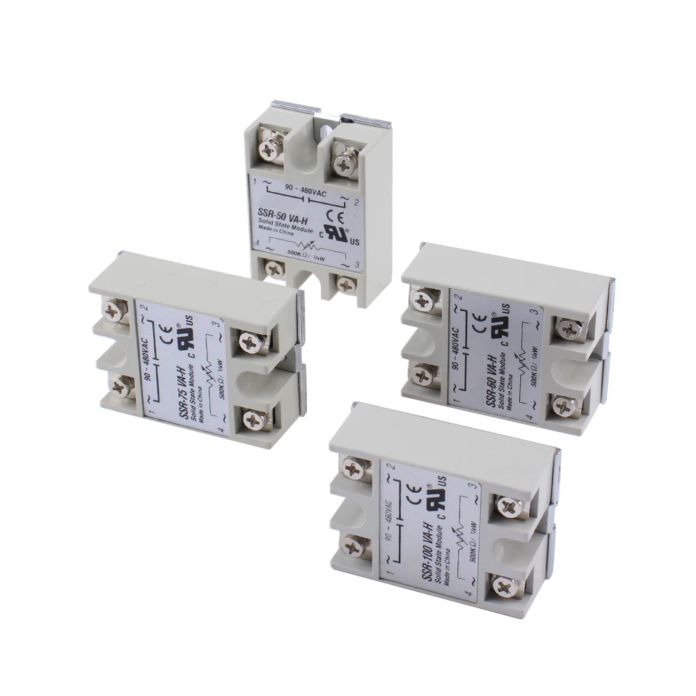 Твердотельное реле SSR-10VA-H SSR-15VA-H SSR-25VA-H SSR-75VA-H SSR-50VA-H SSR-60VA-H фактически 500K ohm 4w TO 90-480V AC