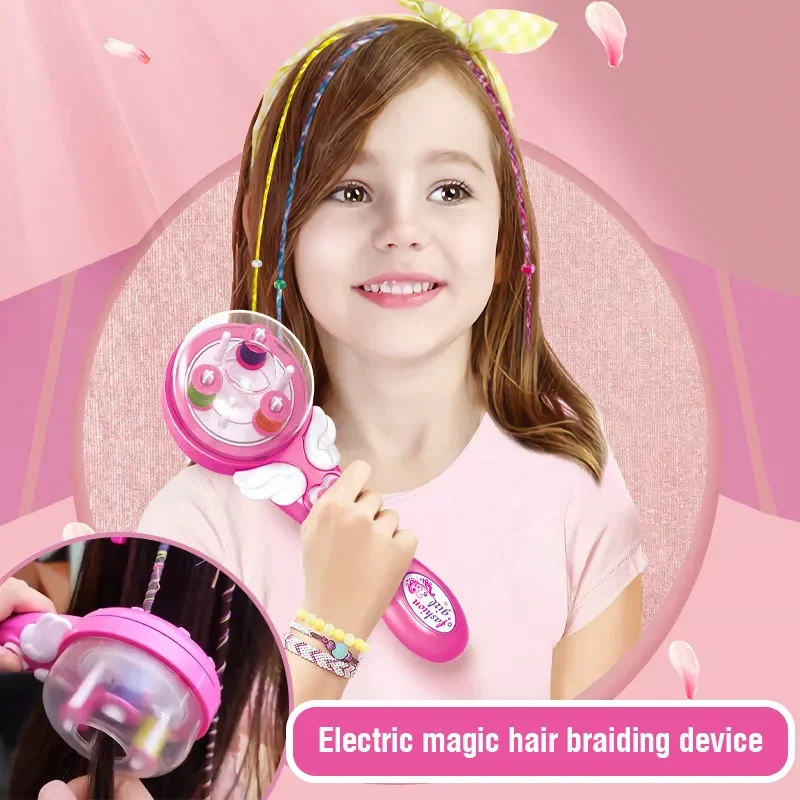 2023 Automatic Hair Braider DIY Braiding Hairstyle Tool Twist Braider Machine Hair Braid Weave Toys For Girl Child Gift