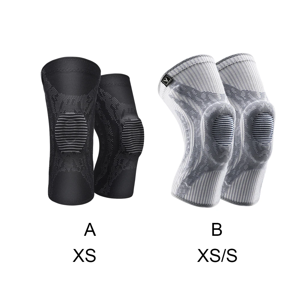 

Compression Knee Protector with Spring Support Kneepads Knee Brace Gym Volleyball Security Protection Black XS