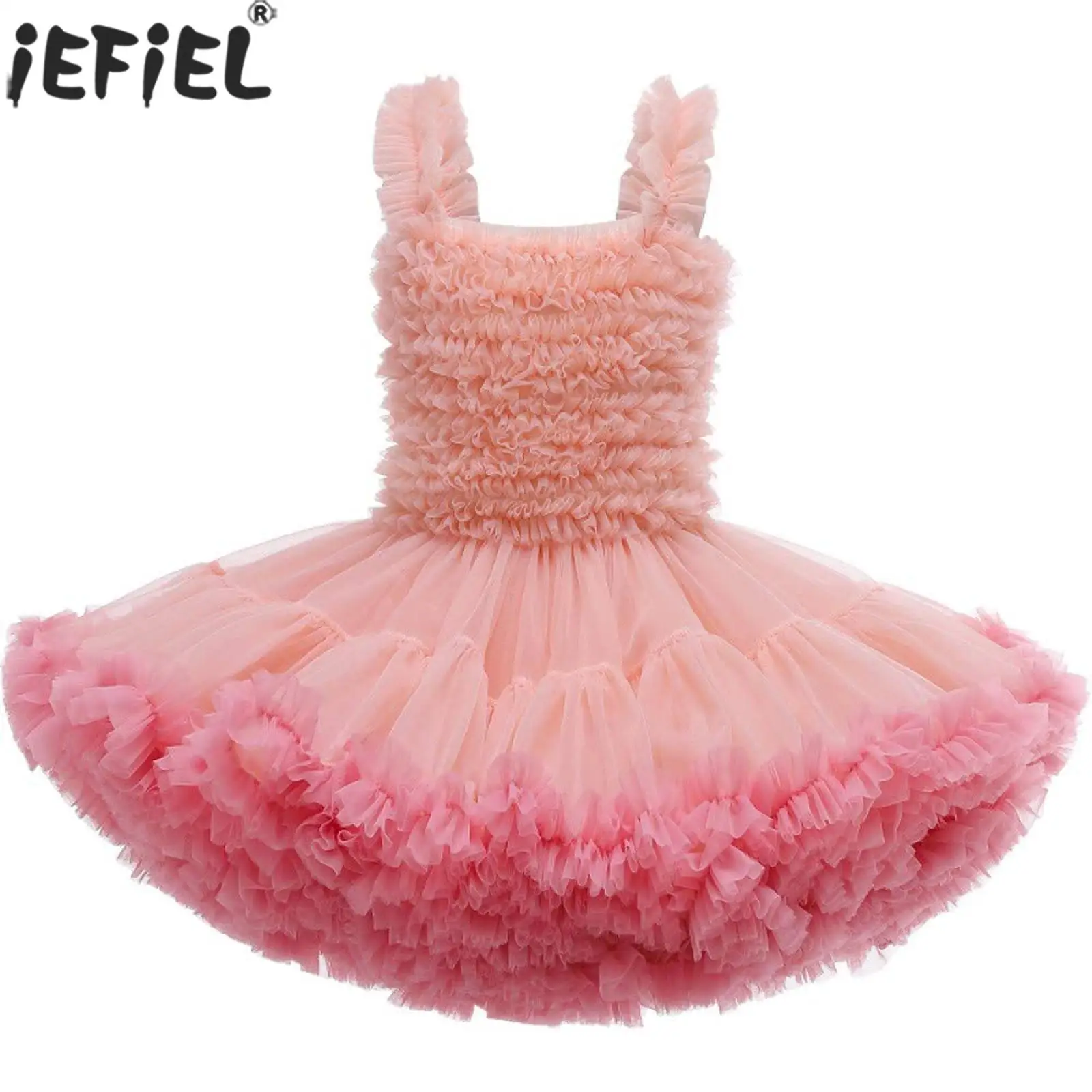 

Платье-пачка без рукавов с рюшами и цветочным принтом