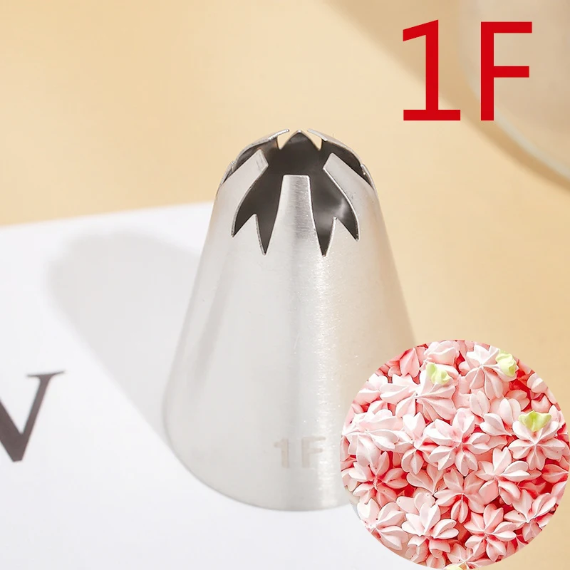 

BCMJHWT Cherry Flower Cake Tips Set Cream Decoration Nozzle Icing Piping Pastry Nozzles Cupcake Decorating Tools Bakeware #1F