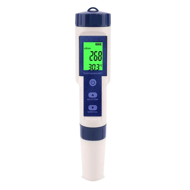 

Waterproof PH Meter PH Salinity Temperature Test Pen TDS With Backlight For Drinking Aquarium Hydroponics