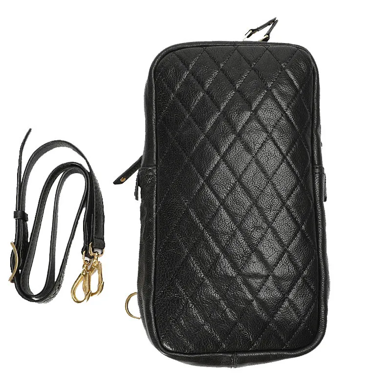 Casual luxury genuine leather rhombus men's black chest bag outdoor daily soft real cowhide cross-body bag fashion shoulder bag