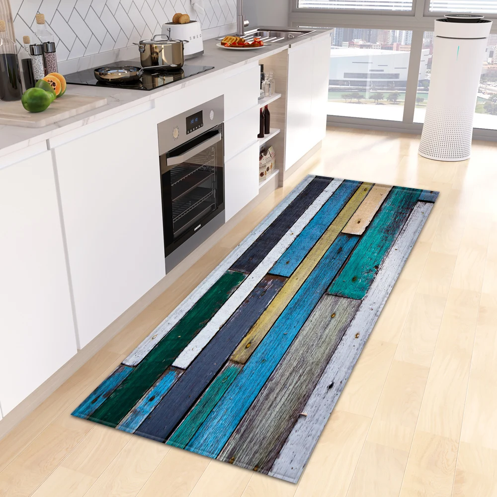 

Mats for Kitchen Floor Mat Print Carpet Decor Entrance Runner Bath Modern Long Traditional Washable Light Flower Fabric Nordic