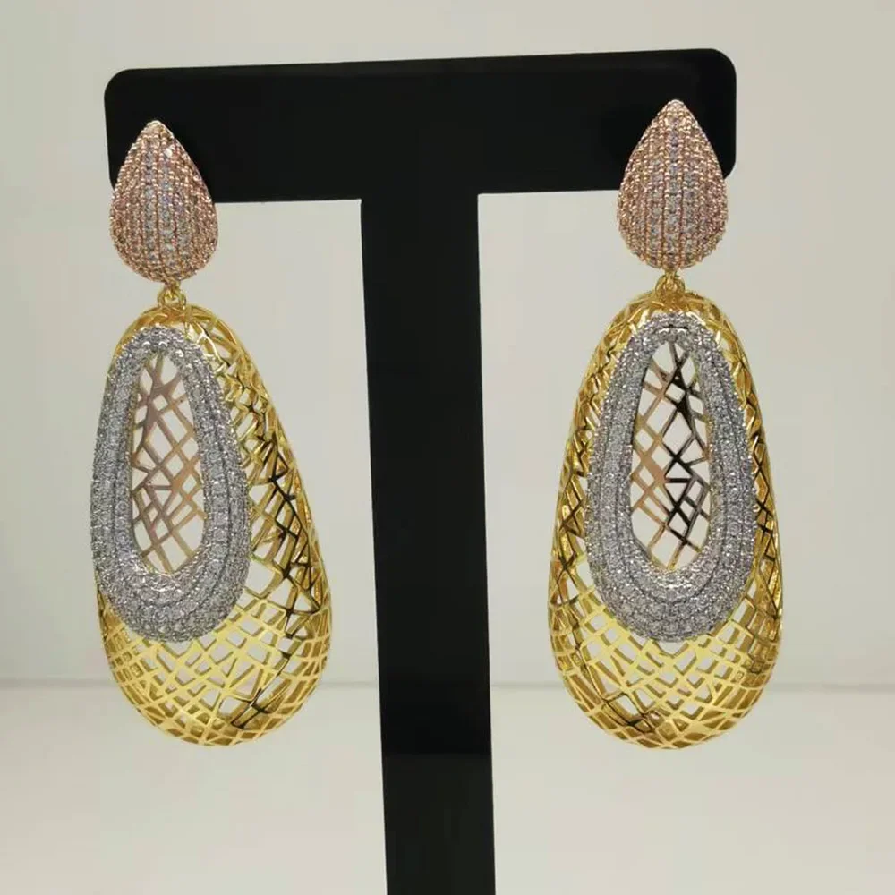 Missvikki 2025 Lucky Big Howllow Ball массивные висячие серьги для женщин свадебная мода