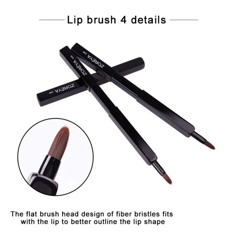 

1pcs Single Lip Brush Lipstick Brush Portable Retractable Cover Mini Double-head Smudge Concealer Brush Cosmetic Makeup Brushes