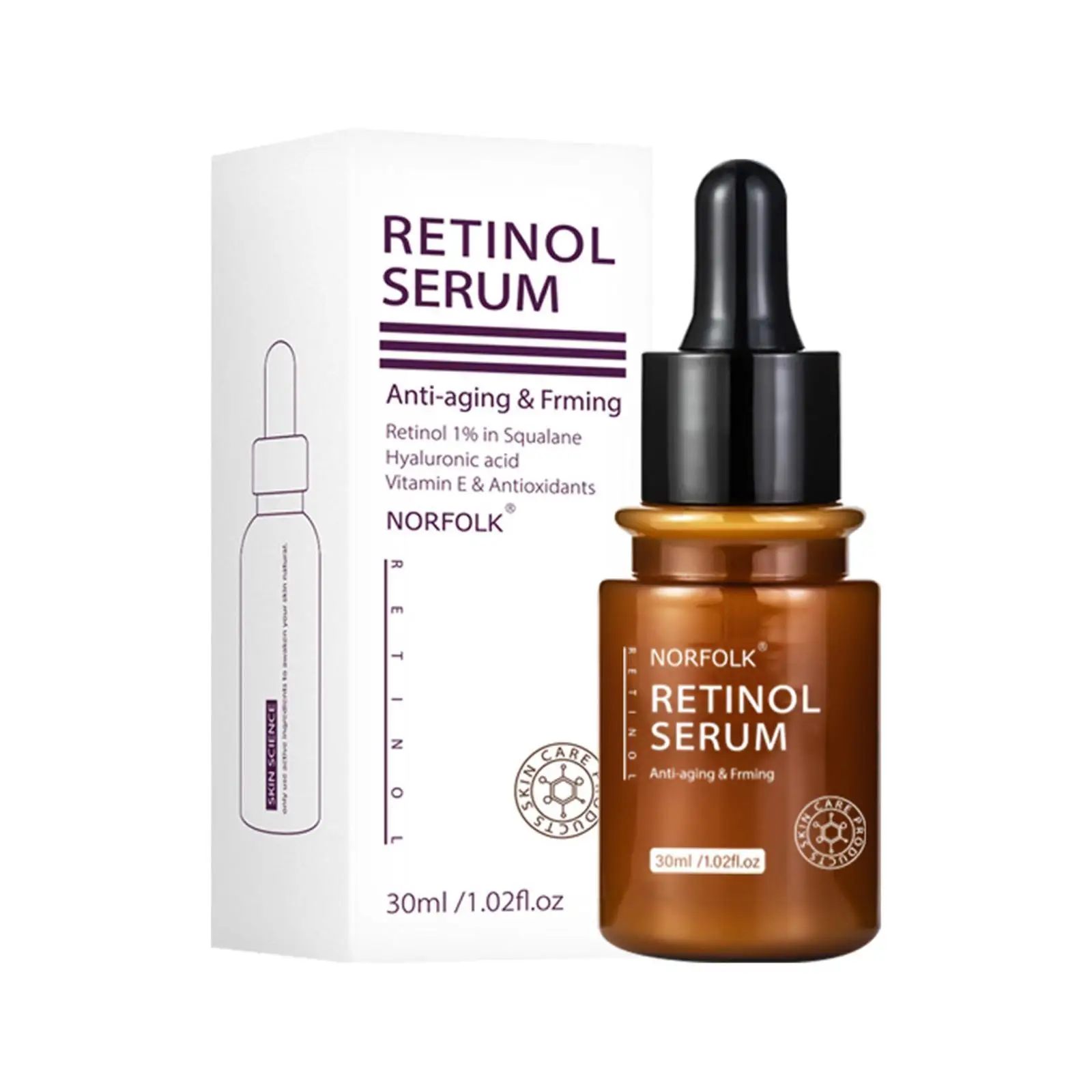

30ml Retinol Facial Serum Fade Fine Lines Nasolabial Folds Lifting Anti Aging Women Face Skin Care