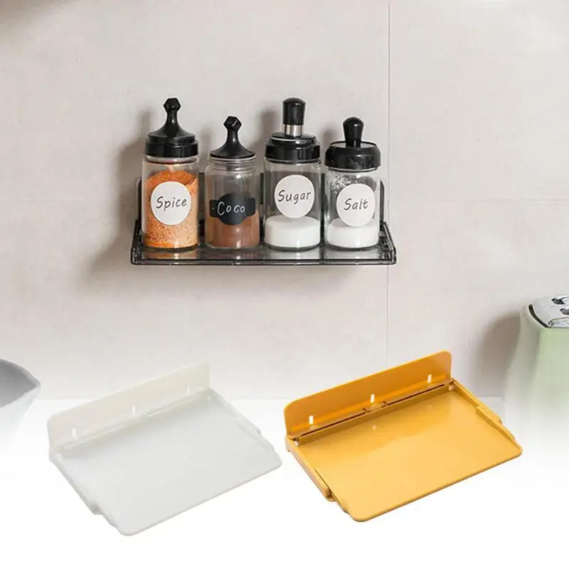

Bedside Tray Retractable Nightstand Organizer Self-Adhesive Bedside Shelf Tray Foldable College Dorm Room Essential Table Holder