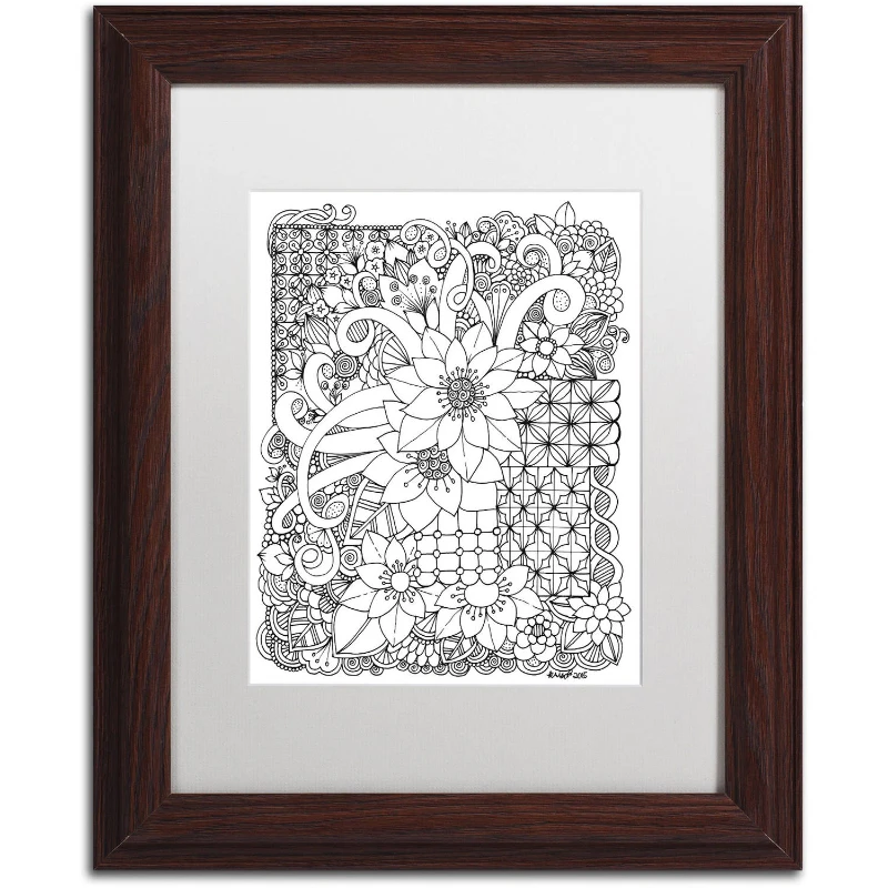 

"Enchanted Gardens 9" Canvas Art by KCDoodleArt White Matte, Wood Frame