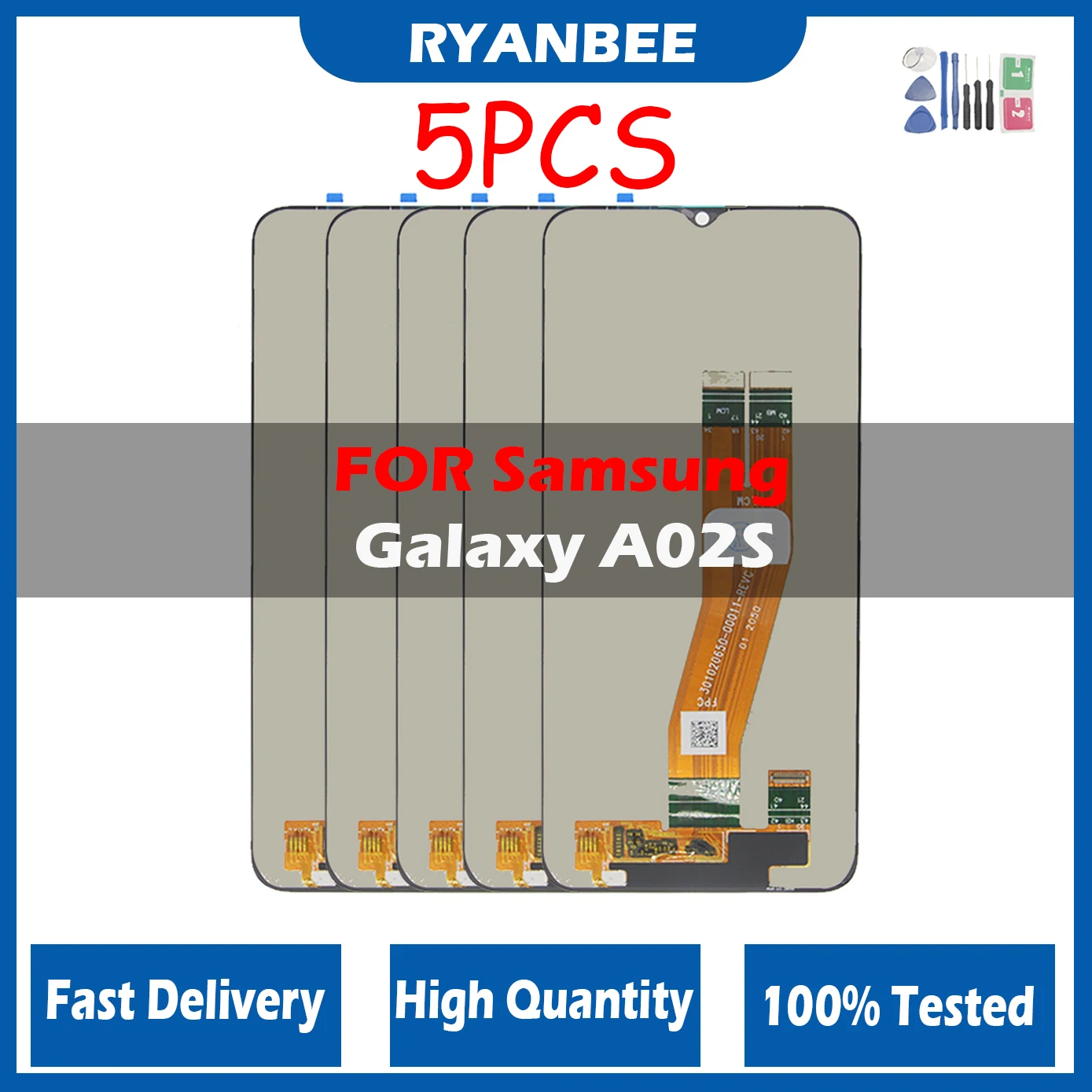 

5 шт./партия, сенсорный ЖК-экран для Samsung Galaxy A02S