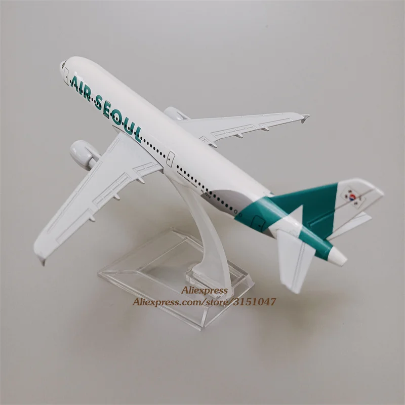 

Alloy Metal Korean Air SEOUL Airlines Airbus 320 A320 Airplane Model Airways Plane Model Diecast Aircraft Kids Gifts 16cm
