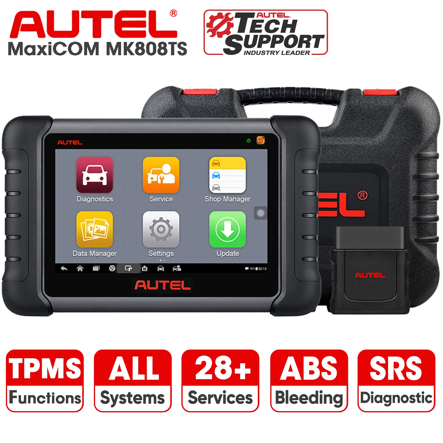 Autel MaxiCOM MK808TS автомобильный беспроводной Bluetooth диагностический сканер