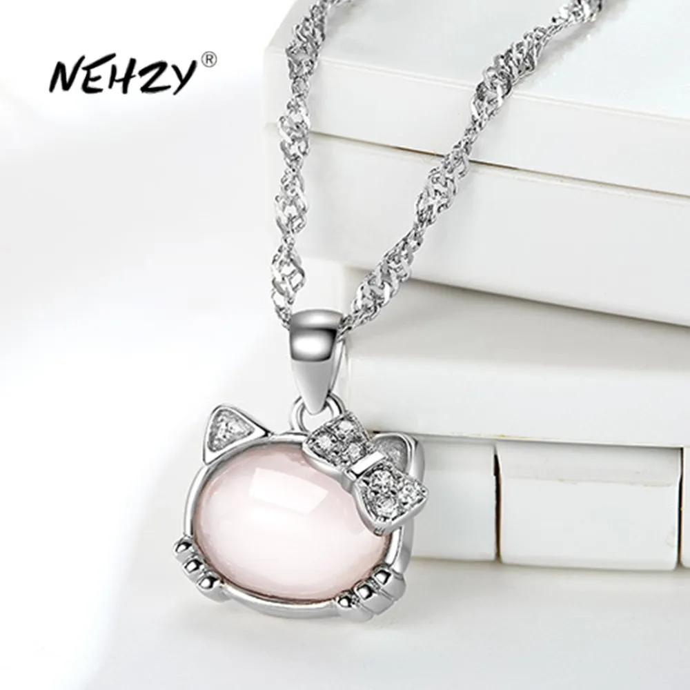 

Серебряный кулон DAYIN 925 пробы в виде кошки из циркония, длина 45 см