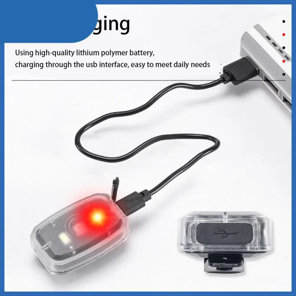 

Led Lamp Beads Warning Light Lithium Polymer Battery Riding Tail Light Mini Compact 4 Lighting Modes Tail Light Bicycle Lamp Pc