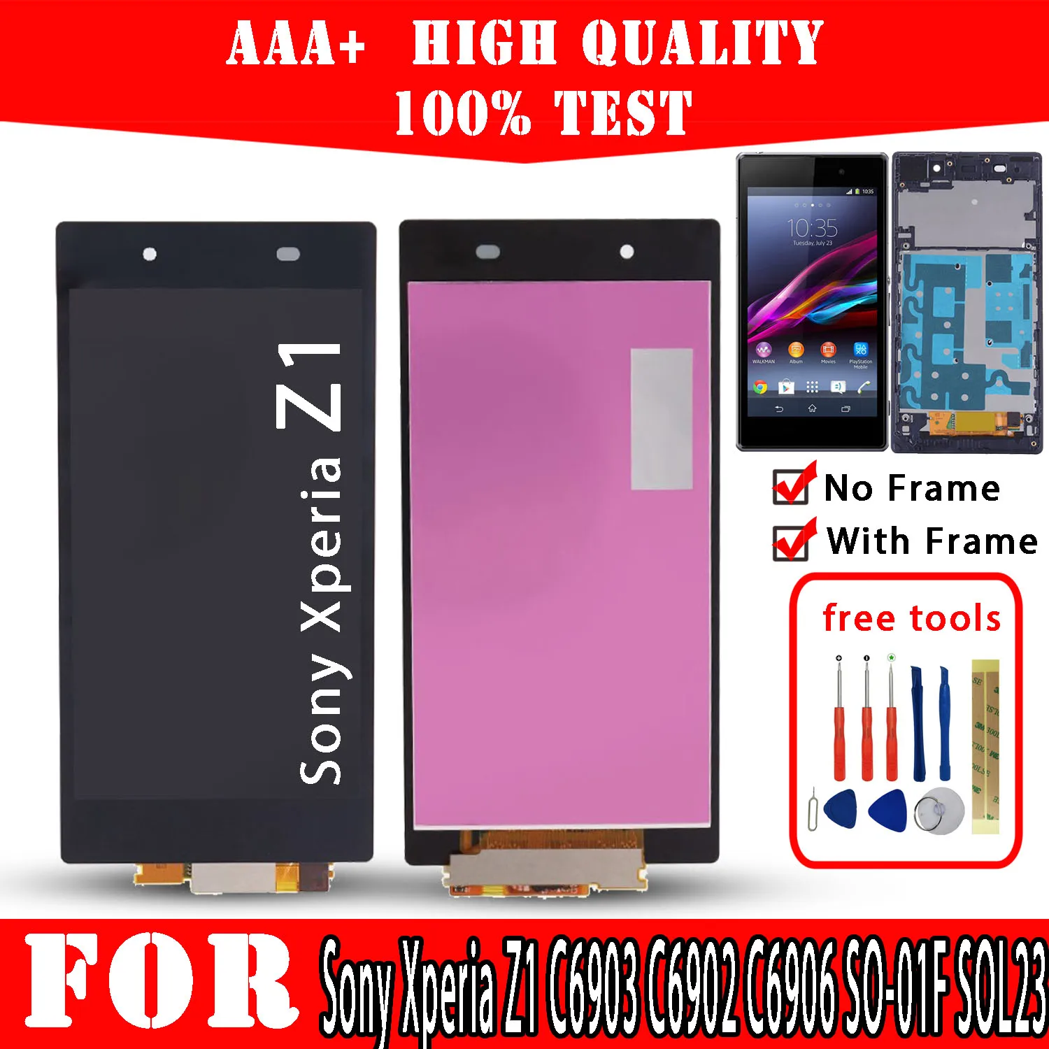 

Original LCD For Sony Xperia Z1 C6903 C6902 C6906 Display Premium Quality Touch Screen Replacement Parts Mobile Phones Repair