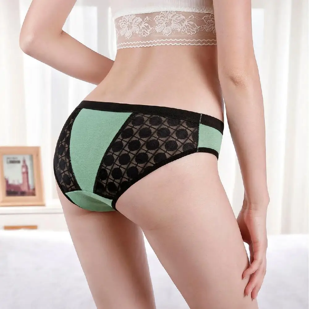 

2022 New Sexy Hollow Lace Cotton Briefs Panties Female Elasticity Cozy Underwear Knicker Intimates Lingerie Underpants for Women