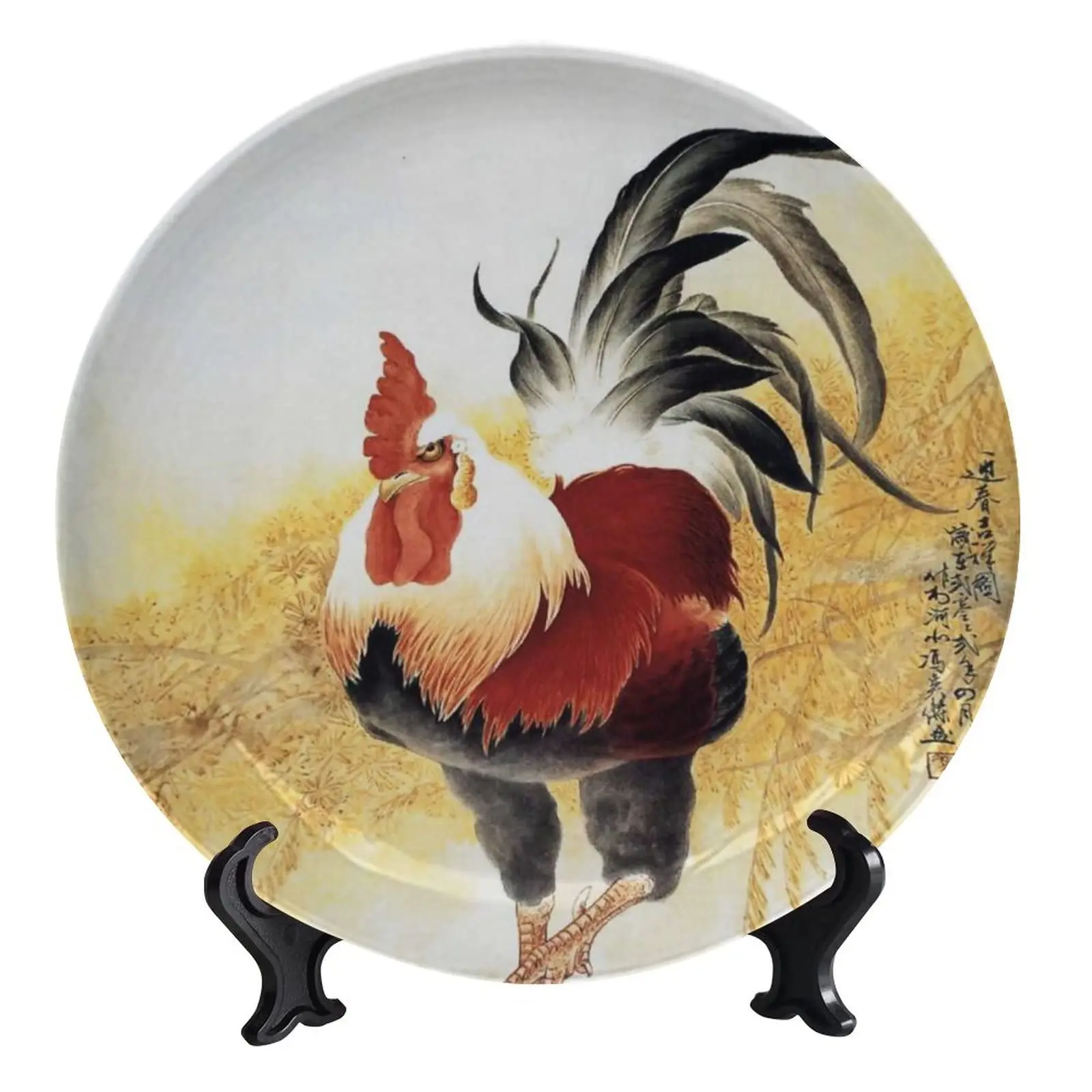 Керамическая декоративная тарелка Goldens Rooster