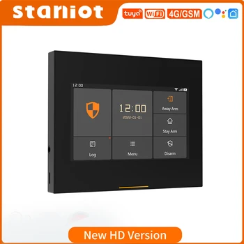 Staniot Tuya Smart Wireless WiFi 4G 433Mhz Home Security Alarm Systam Full HD Touch Screen Anti-Fingerprint Support 10 language