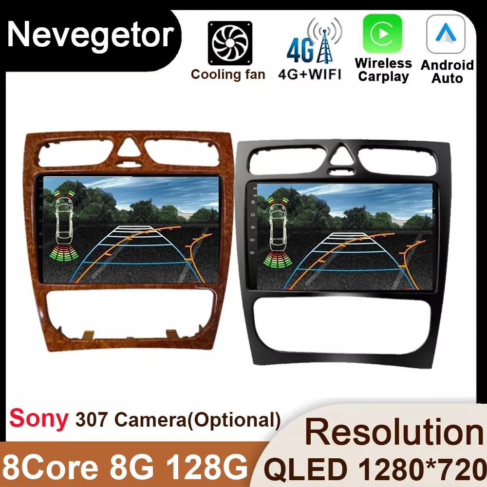 

For Mercedes Benz W209 W203 M ML W163 Viano W639 Vito 9'' Android 12 Car Stereo Radio Multimedia Player GPS Navigation IPS