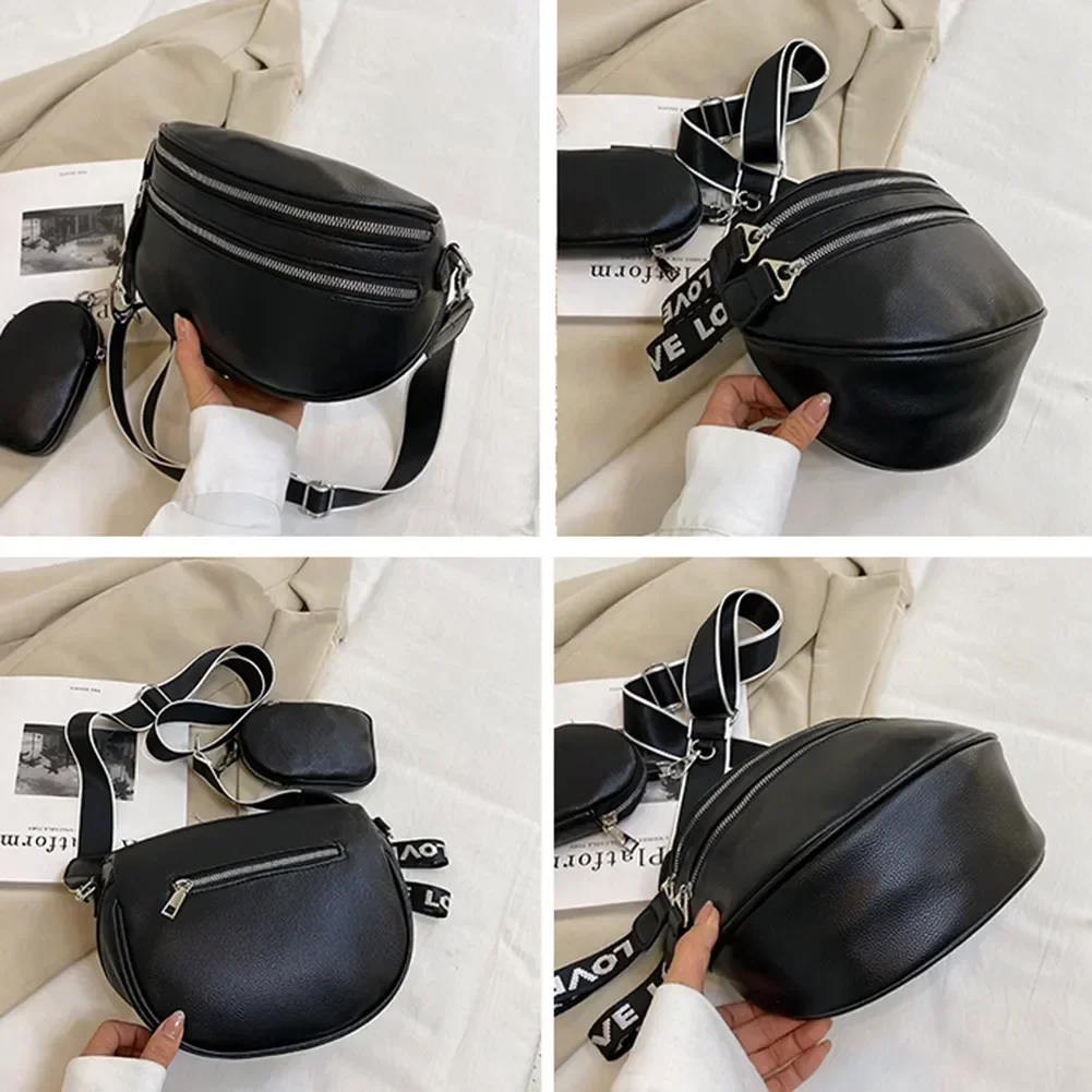 

Pack Leather Bag Shoulder PU Purse Bum Purse Adjustable Shoulder Bags Shopping Bags Ladies Funny Mini Multi-pocket Bag Crossbody