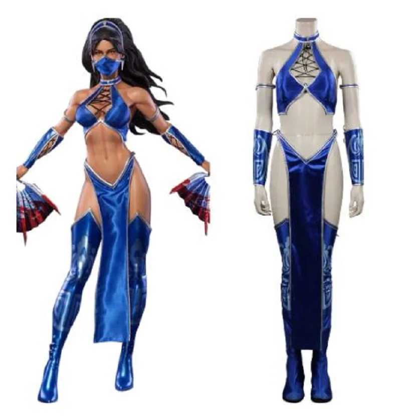 

Популярный костюм для косплея китаны из фильма и телевизора, костюм для Хэллоуина, карнавала, Женский костюм на заказ