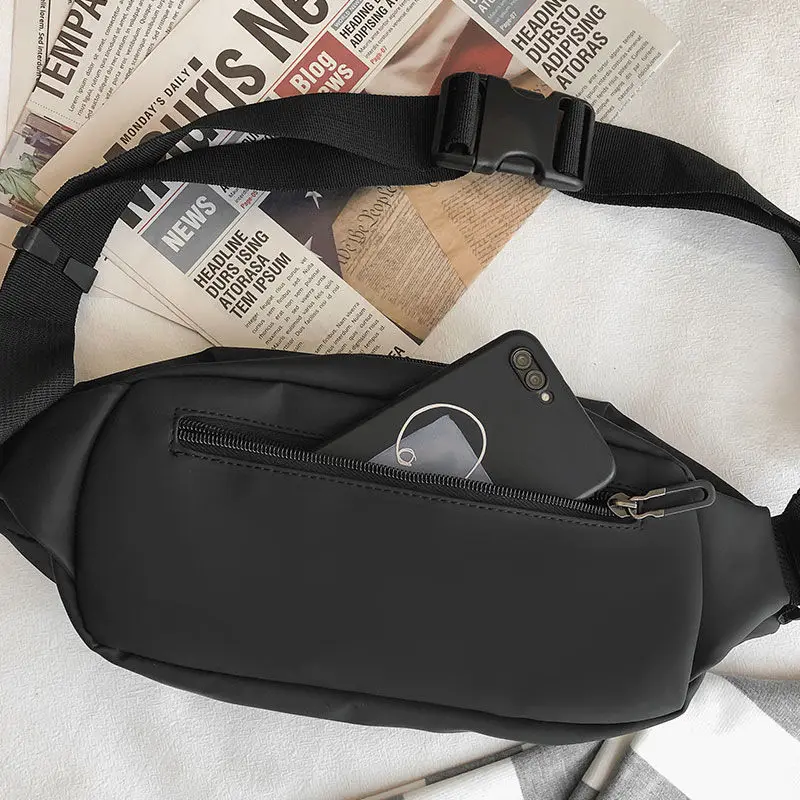 Fashion Chest Bag Men's Simple Shoulder Bag Waist Bag Portable Magnetic Clasp Travel Chest Pack Motorcycle Riding Crossbody Bag