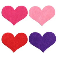 fenrry 50pcs felt fabric sheet heart shape nonwoven cloth diy handicraft craft material for home sewing clothing decoration