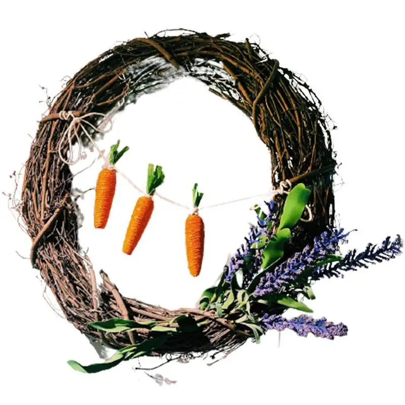 

Пасхальный декор, венок из ротанга, 40 см/15,7 дюйма, Настенный декор, гирлянда, классический весенний Декор для дома, искусственный венок из ро...