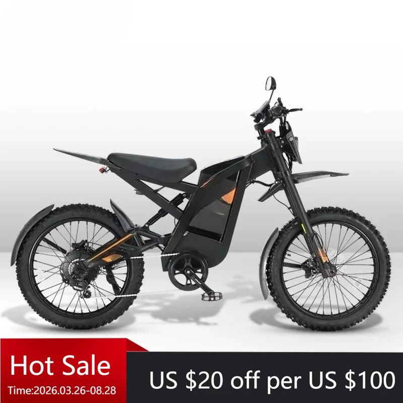 Фото Электровелосипед TcOssie China Ebike, электрический горный фэтбайк, дешевый, для Европейского Союза, с 24-дюймовыми шинами, модель GT2000 №1